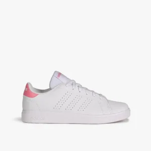 Tênis Adidas Advantage Base 2.0 Feminino Branco e Rosa