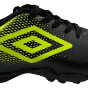 Chuteira Infantil Meninos Society Umbro Game Jr Preto Verde