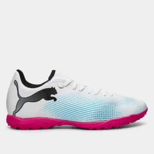 Chuteira Society Puma Future 7 Play Unissex - Branco+Azul