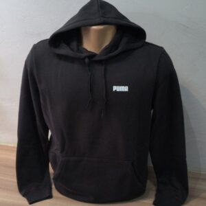 Moletom com Capuz Puma Logo Masculino - Preto