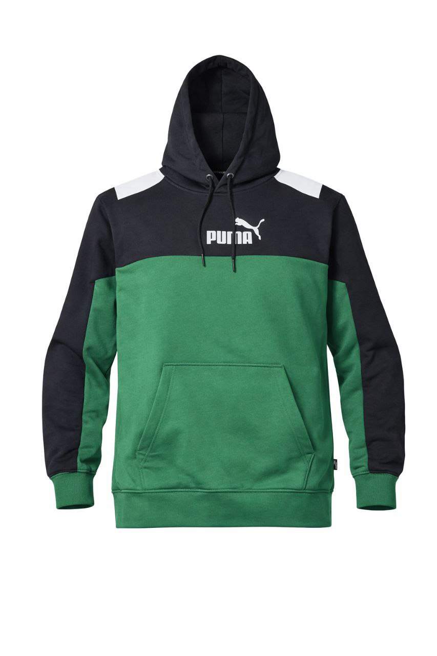 Moletom Puma Essentials + Block Com Capuz Flanelado Masculino - Verde
