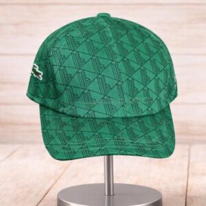 Boné Lacoste Girolle Monograma Verde Original Verde-escuro