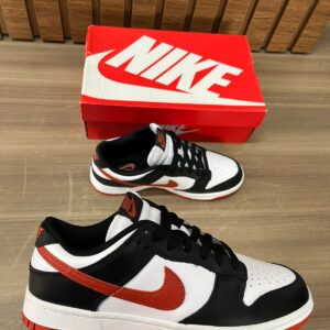 Nike Dunk Low White Dragon Red Black