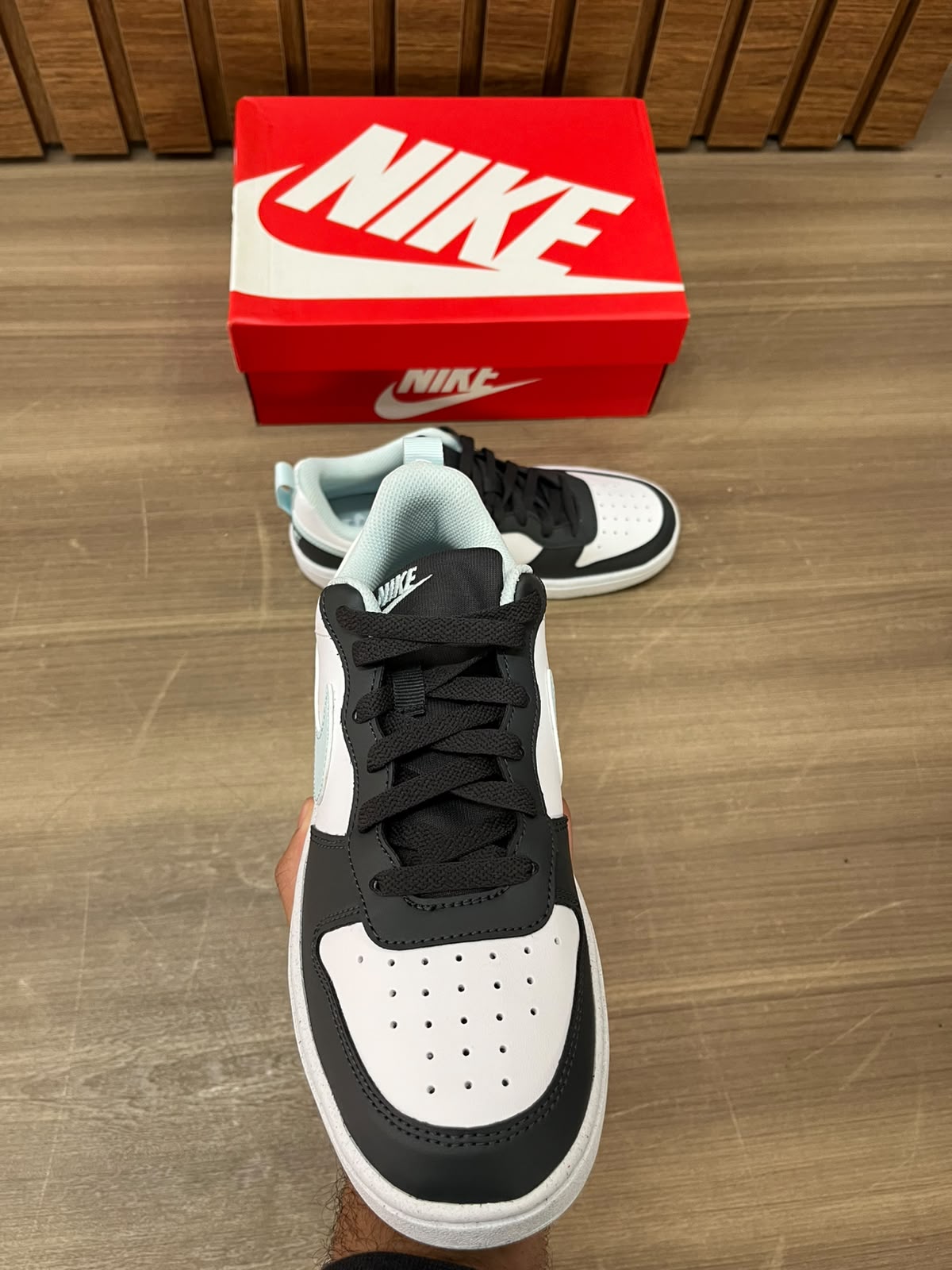 Nike Court Borough Low GS Recraft Anthracite White Glacier Blue - Imagem 3