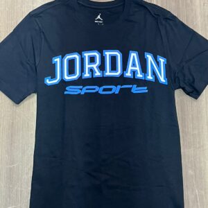 Camiseta Nike Jordan Letreiro Preto com Azul
